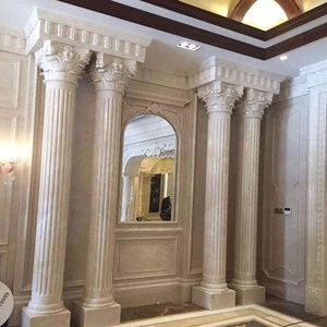 Tempat Lilin Kolom Romawi Desain Eropa dari PVC dengan Busa Poliuretan dan Kaca untuk Dekorasi Villa - Product Image 2