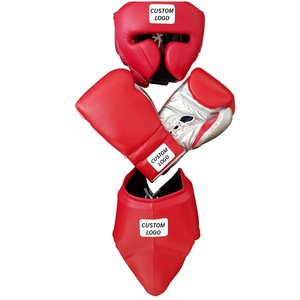 Custom logo White Pro <b>lace</b> up Boxing <b>Gloves</b> for Punching Sparring, Heavy Bag, Kickboxing Training Genuine Leather Boxing <b>Gloves</b> - Product Image 3