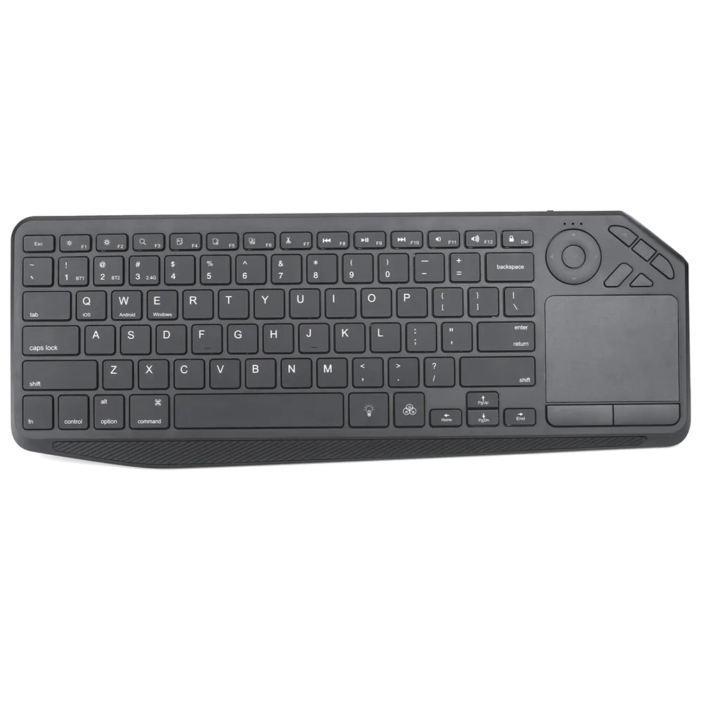 Vendita calda Laptop Office ergonomia tastiera Wireless con telecomando Touch Control Tv
