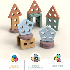 Bestseller Hot Sale Wooden Montessori <b>Puzzles</b> Sorting Stacking Geometric Shapes Educational Toys for Toddlers Kids Boys Girls - Product Image 6