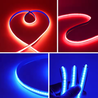 Bandes lumineuses LED COB RGBW RGBCCT, éclairage LED à haute densité, dimmable, flexible, ruban lumineux LED FCOB RGB CCT