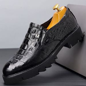 Men's British <b>Style</b> Spring Fashion Slip-on Loafers Business Casual Genuine Leather Pointed Toe Anti-Slip Buckle <b>Shoes</b> - Product Image 6