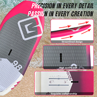 Top vente panneau de feuille de fibre de carbone 98L capacité de charge maximale 150kg planche de surf dure avec EVA pied Pad surf Wingfoil pompage