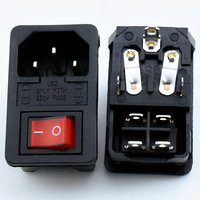 Prise intelligente AC-01 C14 avec interrupteur LED et double fusible 10A 250V pour les normes Royaume-Uni, États-Unis, UE et Australie
