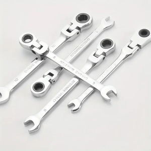 Clés à cliquet combinées en acier au carbone de qualité industrielle, chromées, métriques, de haute qualité, personnalisables OEM - Product Image 4