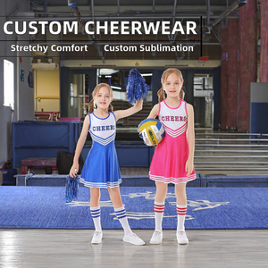 Servicio OEM Personalizado al por Mayor: Conjuntos de Sujetadores y Pantalones Cortos para Porristas, Sublimación, Tela Metálica, Spandex/Poliéster - Product Image 2