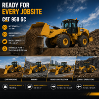 Cat 950 GC 18,7 Tonnen Radlader mit Caterpillar Motor Getriebe Pumpe für Baustellen