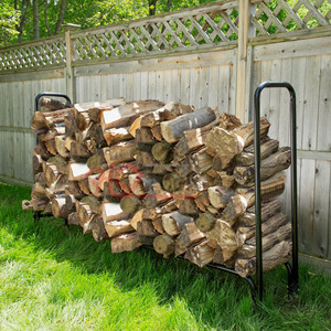 Porta Legna HY-LS-04A, Rastrelliera per Legna <span class=keywords><strong>da</strong></span> Ardere in Metallo con Copertura, Supporto per Legna <span class=keywords><strong>da</strong></span> Esterno - Product Image 3