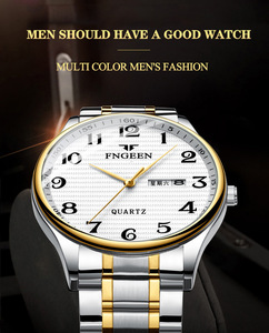 Relojes de Lujo para Hombre FNGEEN 7811, Reloj de Cuarzo para Hombre No Mecánico, Esfera Redonda, Resistente al Agua, Reloj de Pulsera Masculino - Product Image 4