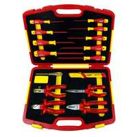 99LB001 1000V Boîtier antichoc ABS, tournevis isolé, pince coupante, testeur de tension, kit de 15 pièces, ensemble d'outils isolés VDE
