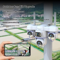 Système de surveillance par caméra solaire Longtian, caméra de surveillance extérieure à vision nocturne à 360 degrés, compatible avec les téléphones mobiles