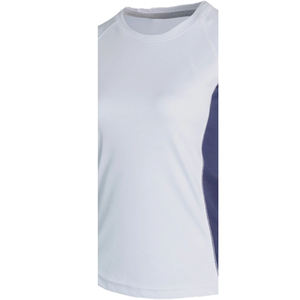 T-shirt à manches courtes col rond pour femme, style streetwear, respirant, écologique, en molleton uni 280g gris - Product Image 3