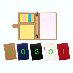 Custom LOGO Printed Small Pocket Sticky Notes <b>A5</b> Notebook Steno Pads Lined <b>Notepad</b> with Pen - Product Image 1