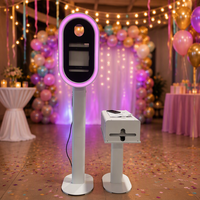 Nouvelle cabine photo portable pour selfie, DSLR et iPad, idéale pour les mariages et les fêtes, avec imprimante, support et flash.