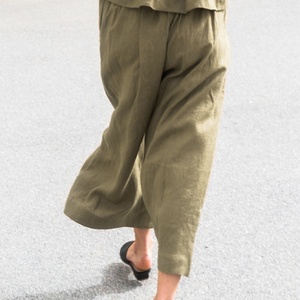 2023 New Fashion pantaloncini di <span class=keywords><strong>lino</strong></span> <span class=keywords><strong>donna</strong></span> estate allentata a vita alta sport Casual Plus Size pantaloncini da <span class=keywords><strong>donna</strong></span> - Product Image 4