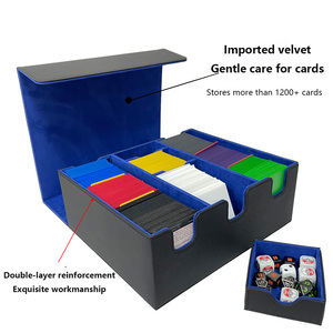 Boîte à cartes verticale de luxe PQ Premium 6-en-1 avec tiroir à dés, séparateur à 3 rangées, capacité de 100+ cartes pour cartes à collectionner PTCG - Product Image 3