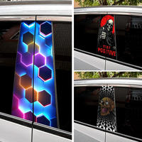 Autocollants universels autocollants pour pilier B de voiture Accessoires automobiles avec logo Décorations pour pilier en vinyle pour carrosserie de voiture