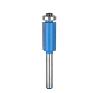Fraise à bois LAVIE, queue de 1/4, lame de découpe bleue à double tranchant droite avec roulement simple pour défonceuse à bois - Product Image 3