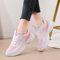 Vente chaude femmes baskets chaussures de Sport respirant tricot semelle épaisse coussin antidérapant femmes chaussures de Sport chaussures de course formateurs
