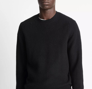 Áo len nam cổ tròn dệt kim trơn chất liệu len pha mềm mại, mẫu nhanh tùy chỉnh, số lượng đặt hàng tối thiểu thấp. - Product Image 5