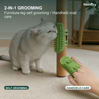 Brosse de massage en silicone pour chat, brosse à gratter et à caresser, brosse de toilettage pour animaux de compagnie, grattoir auto-nettoyant pour les coins