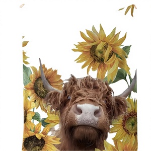 Plaid en flanelle tricotée imprimée super douce motif vache des Highlands – Chaud et toutes saisons pour le voyage, la literie et le camping - Product Image 2