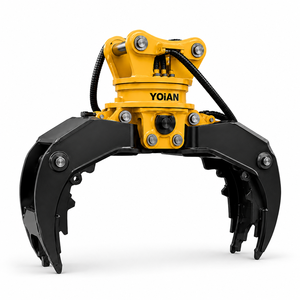 Grappin hydraulique rotatif à 360° pour excavatrice de 6 à 25 tonnes, pour la manipulation du bois et des pierres, en acier NM400, accessoire forestier - Product Image 5