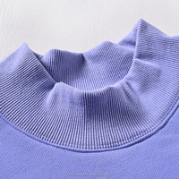 OEM Pull à épaules tombantes personnalisé en éponge française 100% coton Pull brodé surdimensionné Sweat-shirt à col montant pour hommes