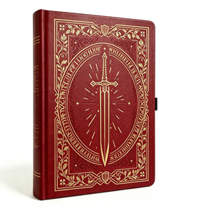 Diario A5 Vintage con Cubierta de <span class=keywords><strong>Espada</strong></span> en Dorado, Páginas Interiores con Cuadrícula de 160GSM, Cuaderno de Regalo - Product Image 2