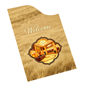 Porte-cartes de clés d'hôtel en carton découpé, imprimé offset couleur, pour hôtels, complexes hôteliers et auberges de charme - Product Image 1
