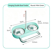 Bol d'alimentation pour perroquet en acier inoxydable 304, bol double usage anti-volage pour nourriture et eau pour oiseaux, distributeur de friandises anti-éclaboussures pour animaux de compagnie