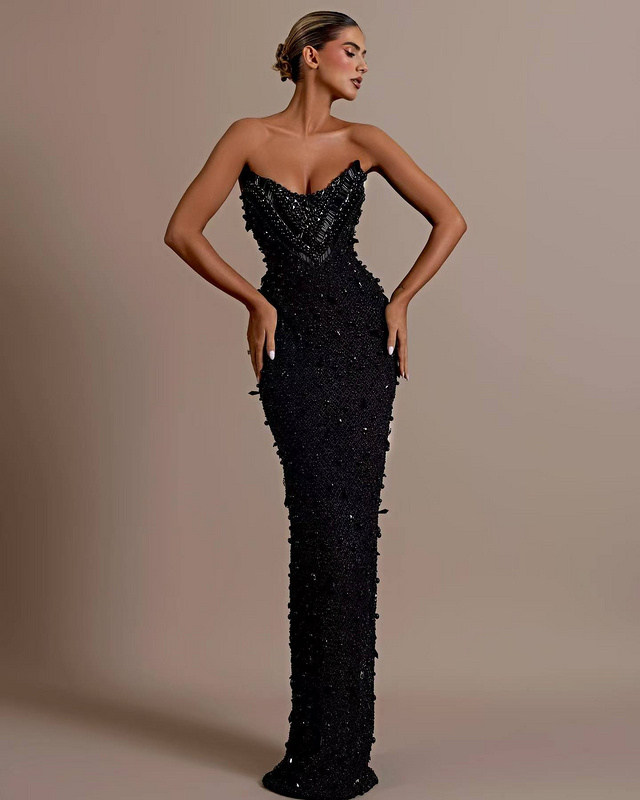 green emerald velvet dress Scala 61315 Long Beaded Formal Fringe Prom Dress main image 1