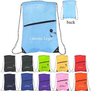 Sac à dos pliable avec cordon de serrage, sac de sport pour la gym avec poche à chaussures, sac à dos promotionnel en nylon lavable, cadeaux en polyester - Product Image 1