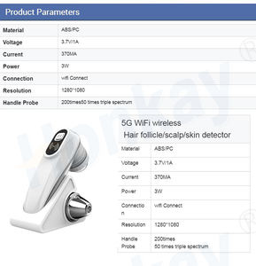 Detector facial inteligente portátil Analizador de piel Luz UV WIFI Máquina inalámbrica de análisis de cabello y cuero cabelludo - Product Image 6