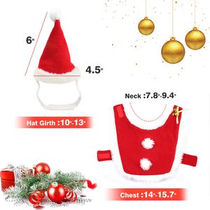 Roupas para animais de estimação, atacado, manto de filhote, vestido de gato vermelho, roupas de natal para cãe - Product Image 3