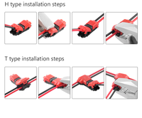 XC-JXD-T2 XC-JXD-H2 sans pelage sans soudure 2pin T H forme 18-22AWG connecteurs rapides fil à fil pour lumière led