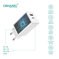 Chargeur EU multi-ports 65W Gan PD 3.0 certifié CE et CB, protection OTP ignifuge, universel pour téléphones, tablettes et ordinateurs portables