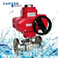 Vanne à boisseau flottant WCB CF8 CF8M à bride RF électrique à passage plein/réduit pour vapeur, eau, acide nitrique/acide acétique OEM
