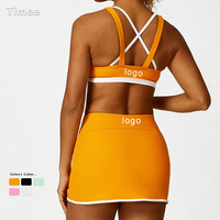 Nouveaux sous-vêtements européens et américains taille haute Fitness jupe Yoga robe beauté dos soutien-gorge Yoga costume femmes