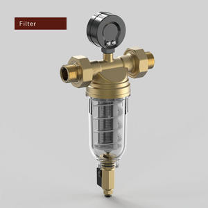 Préfiltre à <span class=keywords><strong>eau</strong></span> manuel de qualité industrielle pour usage hôtelier, autonettoyant, en acier inoxydable 306, filtre à <span class=keywords><strong>eau</strong></span> en laiton 1/2 1'' <span class=keywords><strong>avec</strong></span> manomètre - Product Image 2