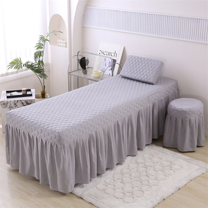 Copripiumino trapuntato di lusso per lettino da massaggio, delicato sulla pelle, per tutte le stagioni, per saloni di bellezza, set <span class=keywords><strong>lenzuola</strong></span> per lettino spa, personalizzabile con logo, all'ingrosso - Product Image 4