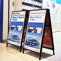Support d'affichage promotionnel pliable en forme de A, vertical, sur pied, de type A, pour panneau KT, utilisation en extérieur, minimaliste et moderne