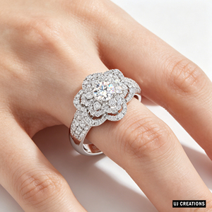 Custom <b>Silver</b>/10K/14K/18K <b>Solid</b> Gold 1 Carat VVS-VS Quality Round Lab Grown Brilliant Cut Diamond engagement Ring - Product Image 3