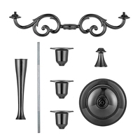 5 bras en métal argent noir pilier moderne de mariage cylindre support Vase décoration Table or bougeoir candélabres centres de Table