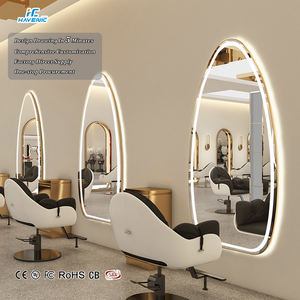 Personnalisation en usine Fashion Large Wall Shop Barbershop Mirror avec Led Salon de coiffure <span class=keywords><strong>Miroir</strong></span> <span class=keywords><strong>mural</strong></span> <span class=keywords><strong>à</strong></span> Led dédié au sol - Product Image 1