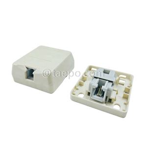 Boîtier de jonction mural en plastique pour téléphone électrique, étanche, 1 port, connecteur RJ11 2P2C, pour sites de vente internationaux - Product Image 1