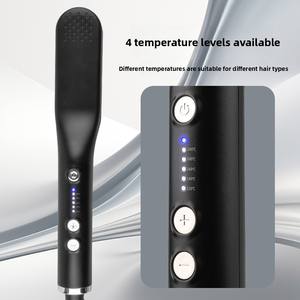 <span class=keywords><strong>Cepillo</strong></span> <span class=keywords><strong>Alisador</strong></span> de Cabello y Barba 2 en 1 de Cerámica para Hombre con Peine de Temperatura Ajustable para un Peinado Suave - Product Image 2