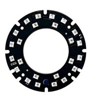 Carte PCB LED IR annulaire ODM 850nm avec 24 LED SMD 2835 pour caméra CCTV, éclairage infrarouge de vision nocturne, illuminateur IR