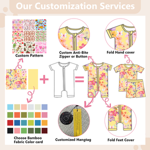Pakaian Anak Unisex Satu Potong Tanpa Lengan Kasual Ramah Lingkungan dari Kain Rajut Bambu dengan Ritsleting Dua Arah 200-220gsm yang Dapat Disesuaikan - Product Image 2