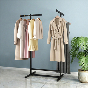 Appendiabiti in Metallo Nero Resistente - Espositore per Abiti a Doppio Livello Regolabile per <span class=keywords><strong>Negozi</strong></span> e Armadi Domestici - Product Image 1